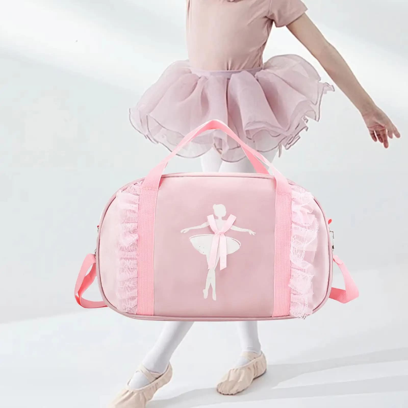Sac de danse de ballet portable et léger, sac de sport mignon, sac de sport de ballerine pour voyage