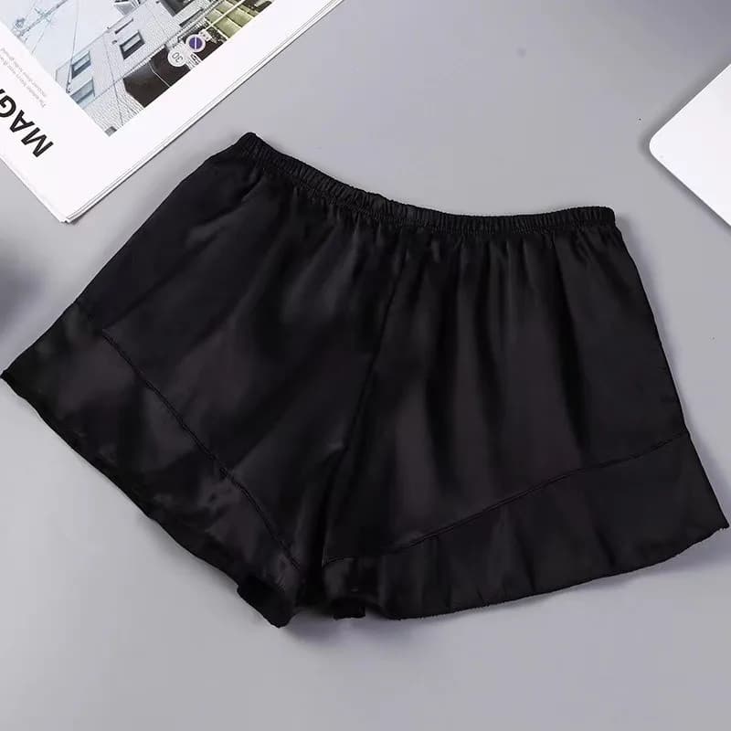Shorts en satin pour femme, sous-vêtements de sécurité, pantalon court d'été sexy et léger, culotte 