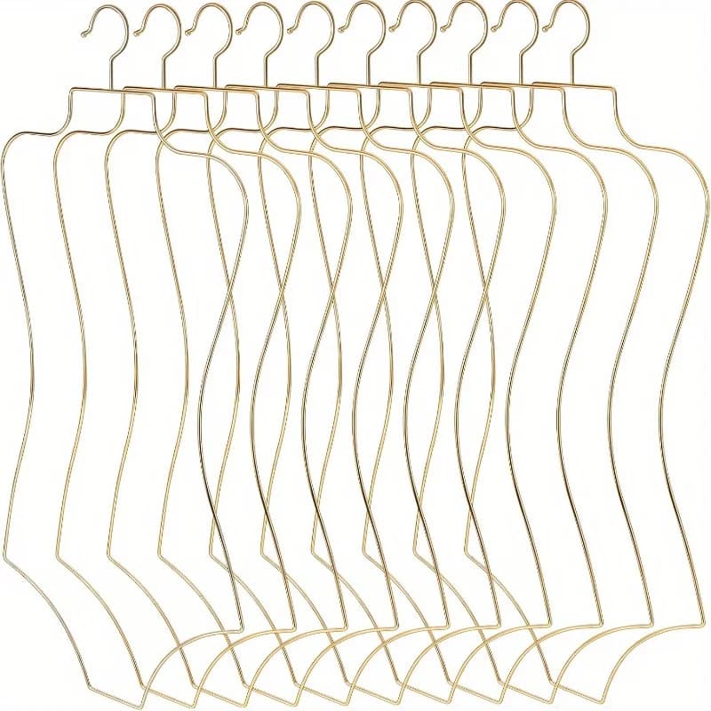 Cintres de lingerie en métal doré 10 pièces – Présentoirs robustes pour maillots de bain et bikini, 