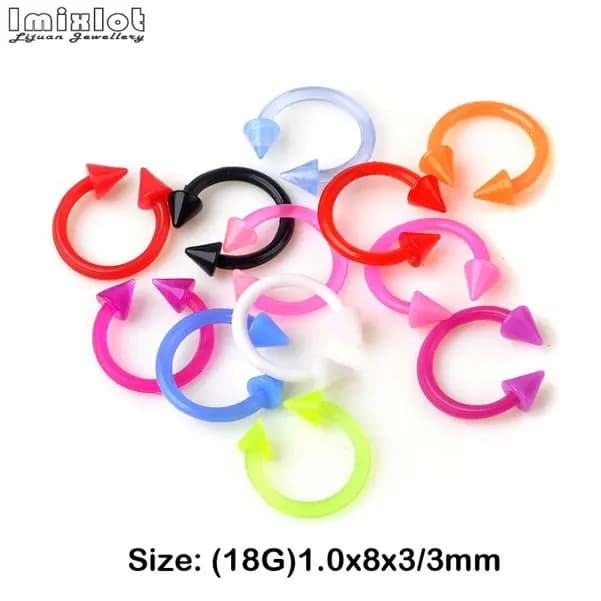 Piercing en Silicone Coloré pour le Corps, Bijoux en Fer à Cheval, Septum, Antarctique, Anneau, Orei