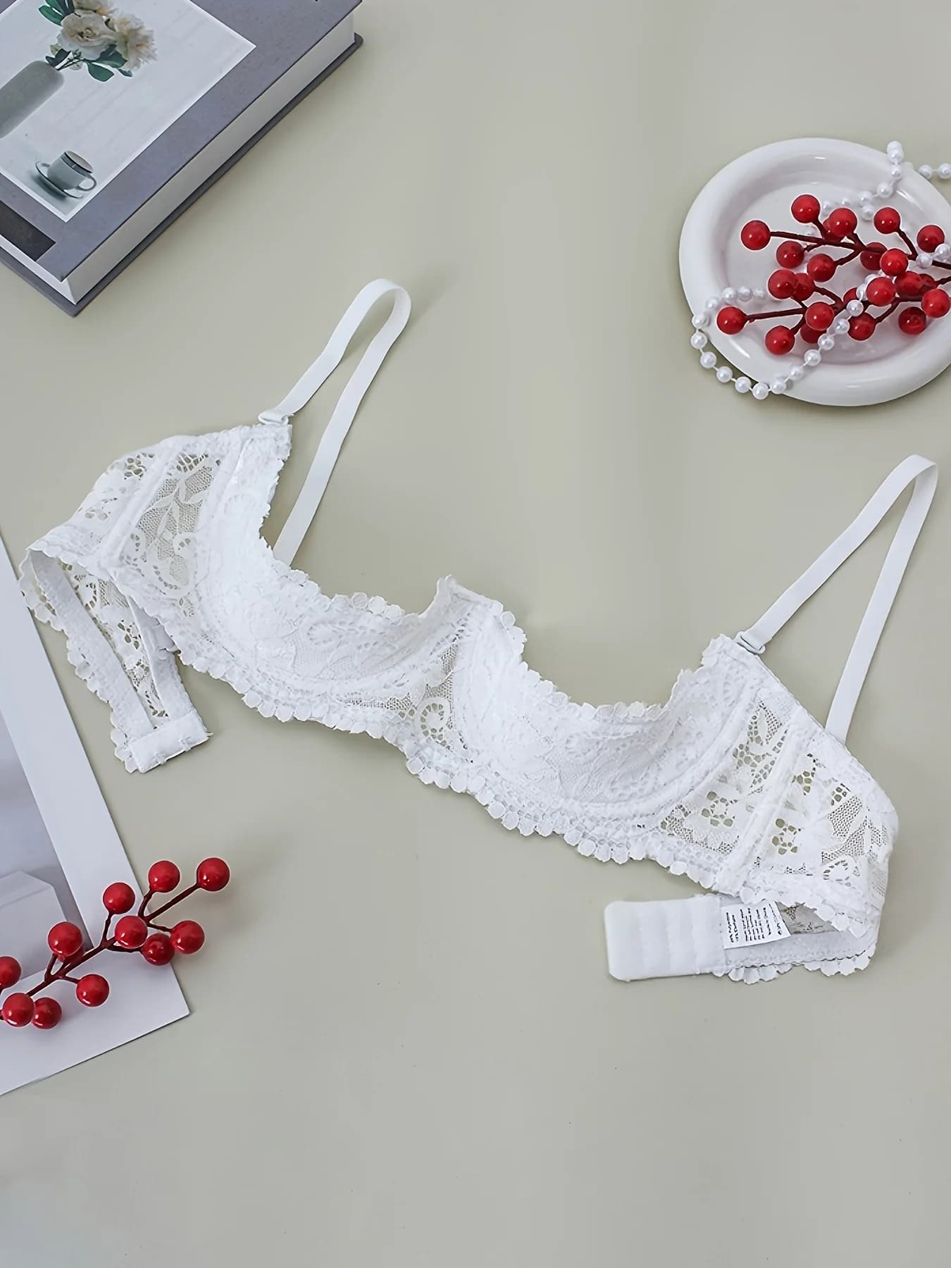 Soutien-gorge à armatures en dentelle pour femme, doux, agréable pour la peau, respirant, lingerie s