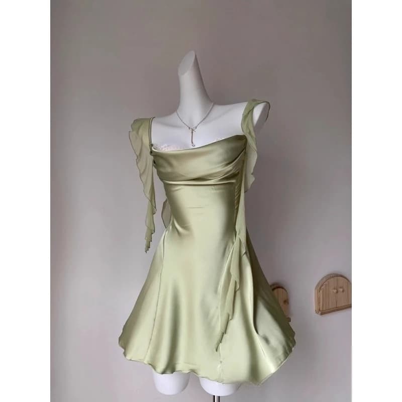 Chemise de nuit Vintage pour dames col pivotant soie douce dentelle gland chemises de nuit vêtements