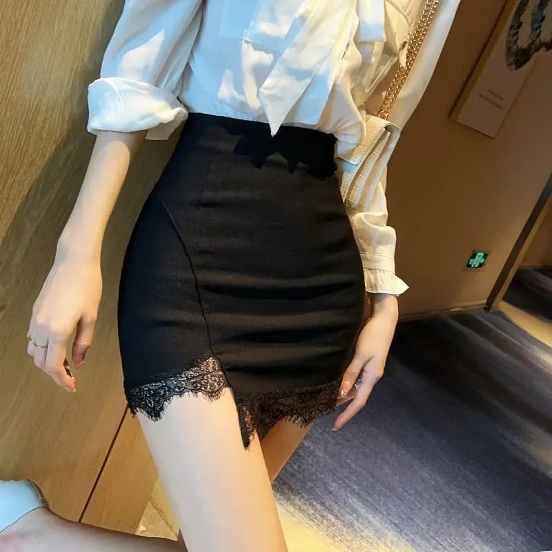 Jupes Patchwork Sexy pour Femmes, CoAdvantages, Jupe Femme Noire, Haute Qualité, Luxe, Élégant, Esth