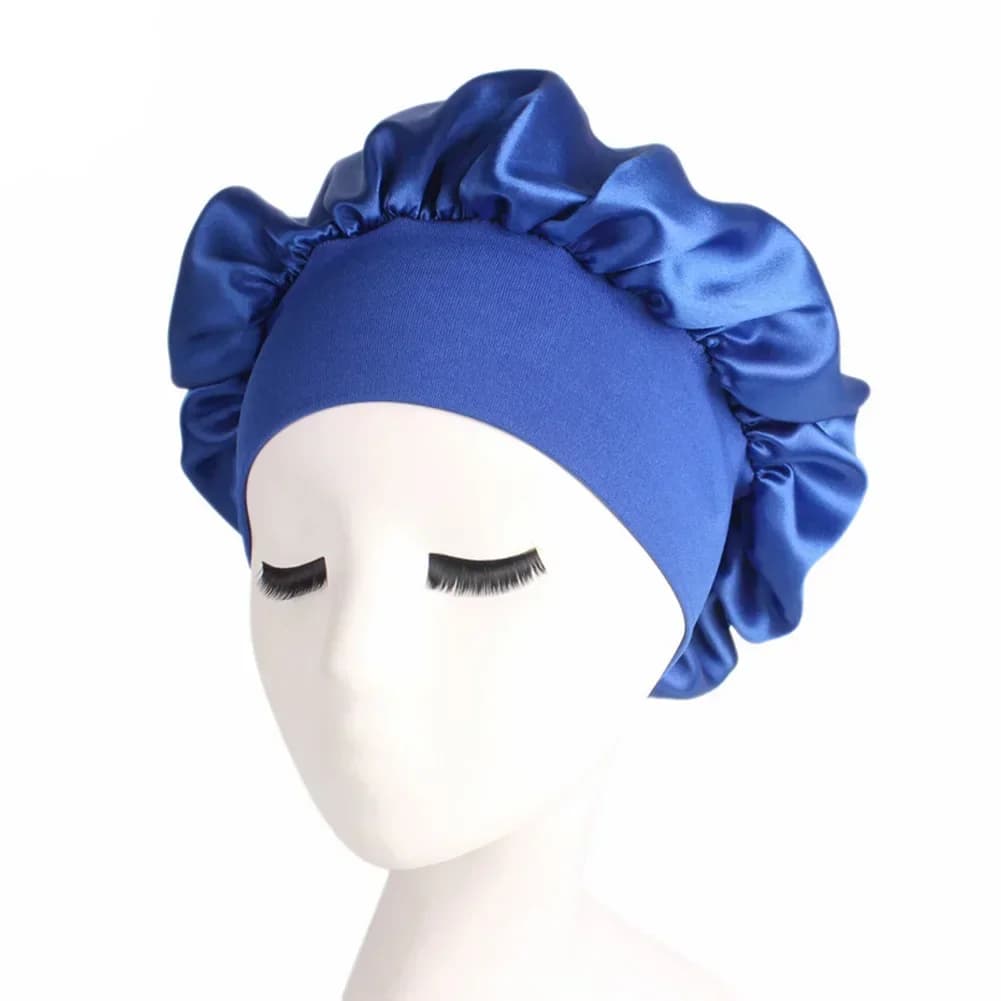 Bonnet de sommeil doublé en satin soyeux pour hommes et femmes, rester sur toute la nuit, couverture