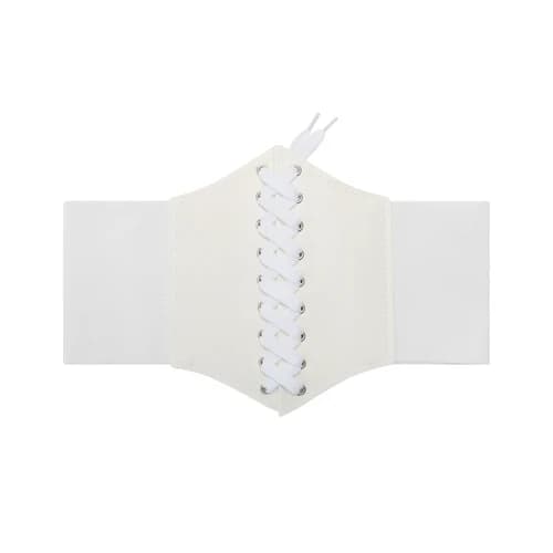 Ceinture Corset Gothique pour Femme en Cuir PU, Ceinture Corset Amincissante à Lacets, Ceinture Larg