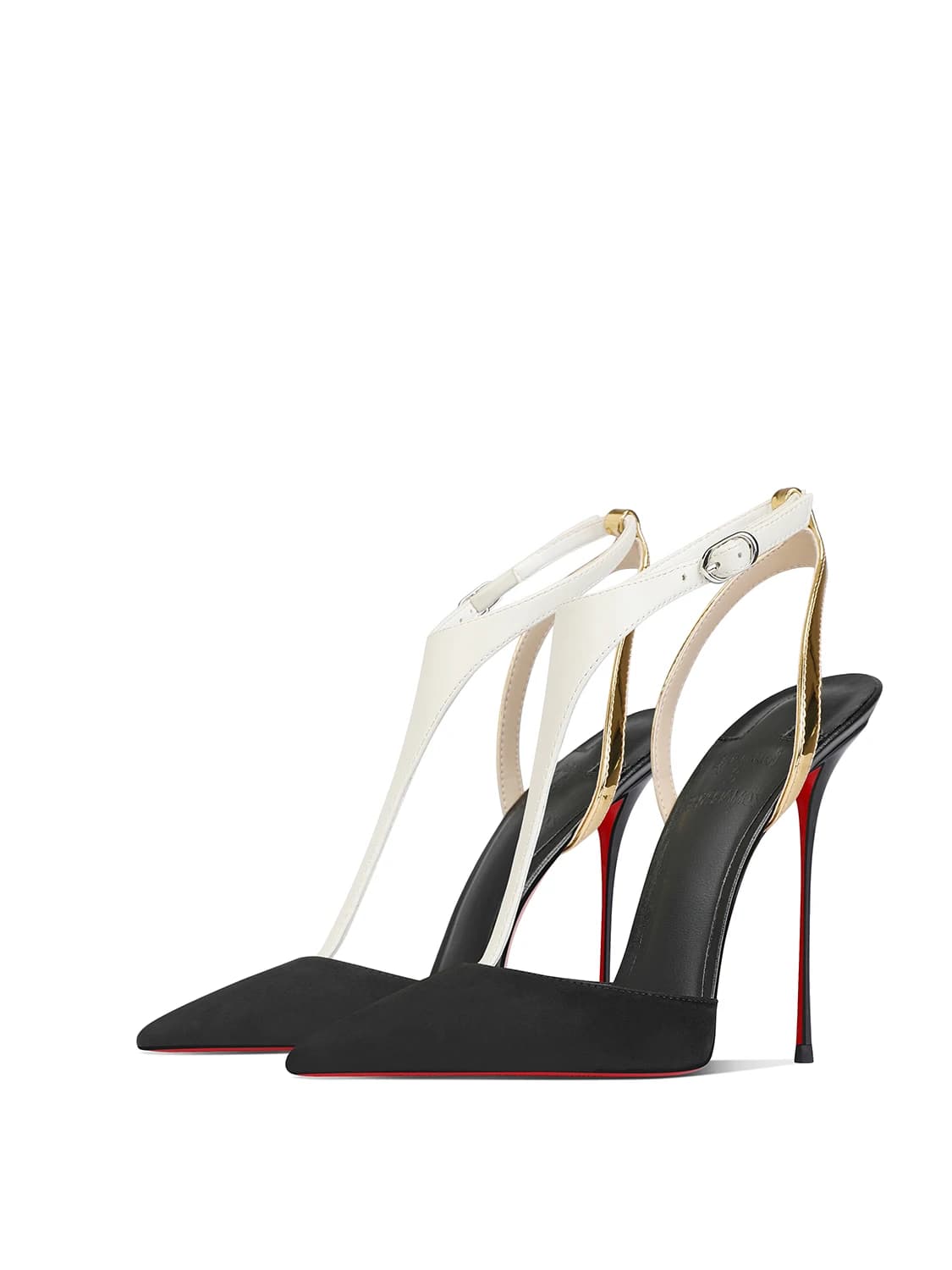 Komeito – robe sociale de mouton noir, robe polyvalente, talons hauts de petite hauteur, talons fins