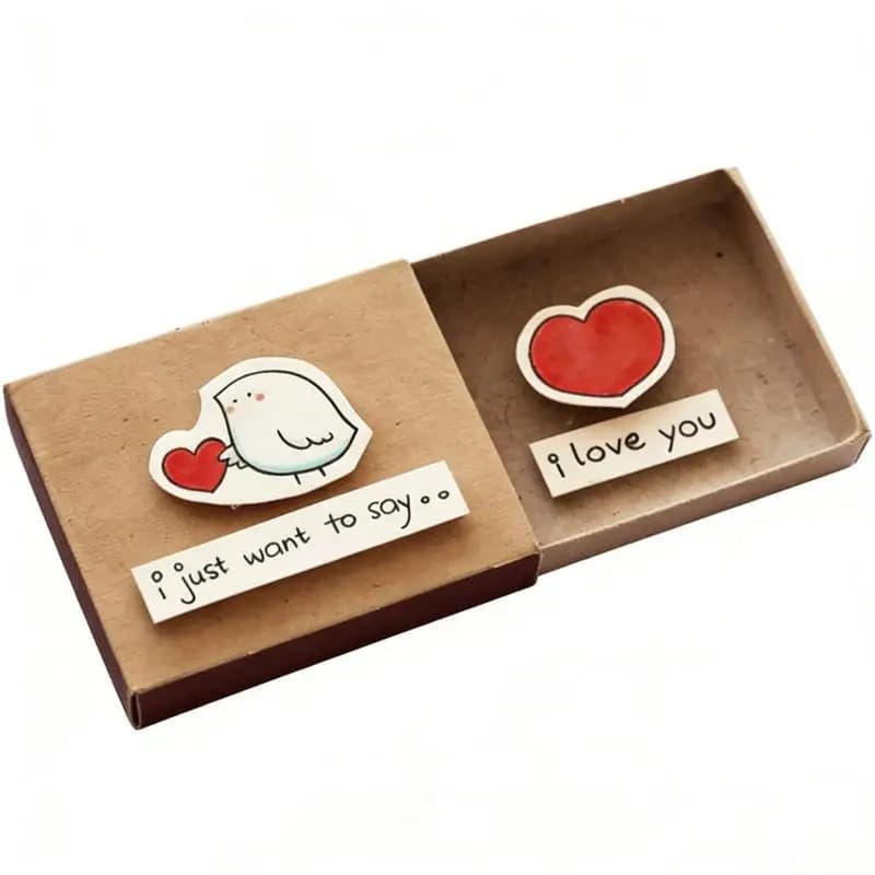 1 pièce, boîte à messages romantique « Je t'aime », cadeau fait main, carte pour la Saint-Valentin, 