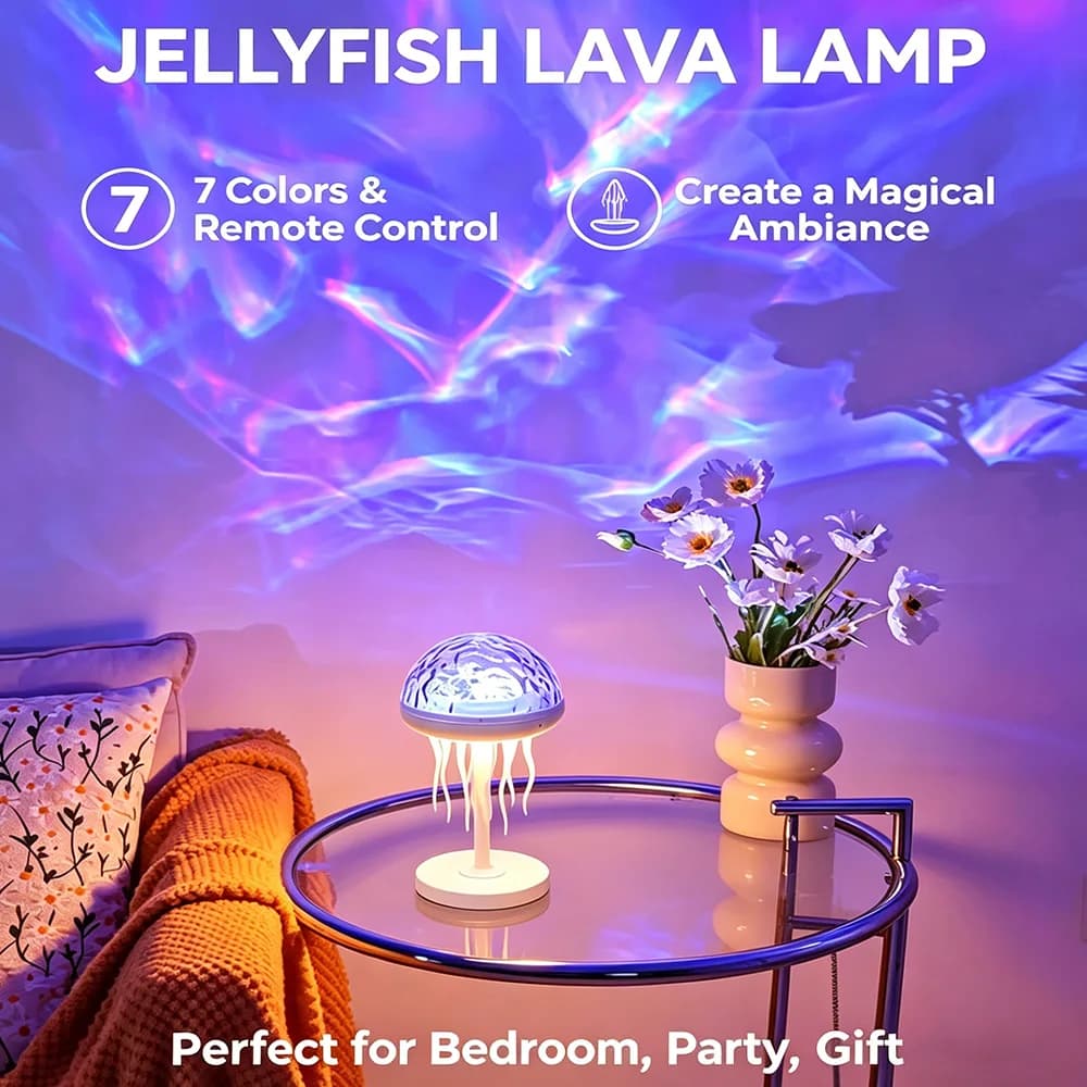 Méduse dynamique Starlight ondulation de l'eau atmosphère veilleuse décoration de chambre d'enfants 