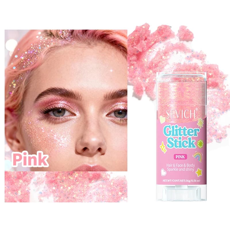 Bâton de maquillage scintillant pour cheveux, visage et corps, gel cosmétique chatoyant pour femmes,