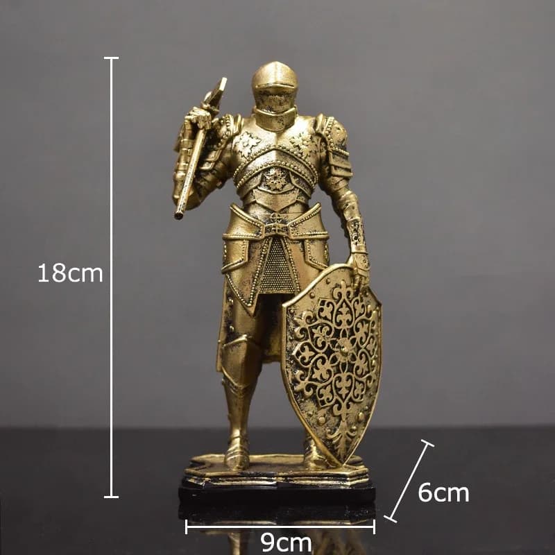 Statue de figurines créatives de la commande des chevaliers, décoration de bureau, personnages de ch