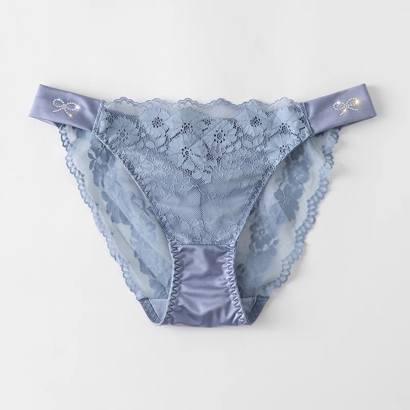 Culotte en dentelle avec biscuits pour femme, slip sexy, fin, respirant, style français, satin, tail