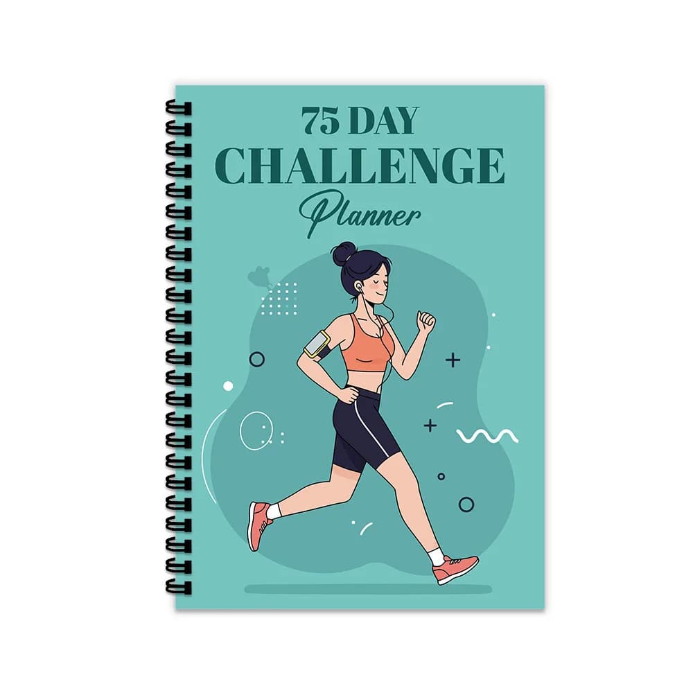 1PC Carnet de planification fitness Défi 75 jours, pour suivre les habitudes, les repas, l'humeur et