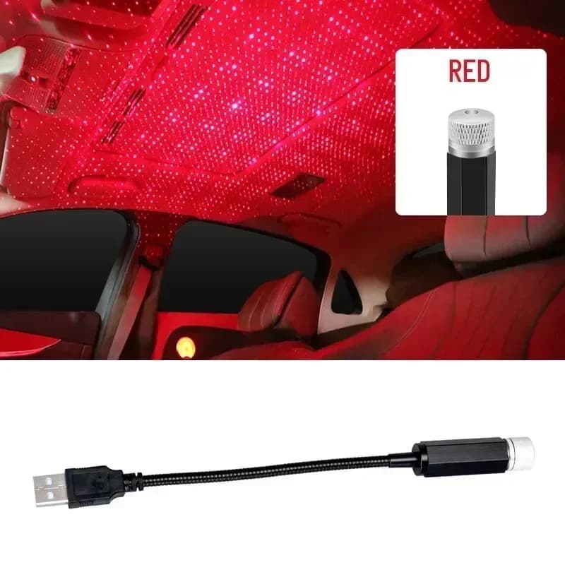 Romantique LED voiture toit étoile veilleuse projecteur atmosphère galaxie lampe USB lampe décorativ