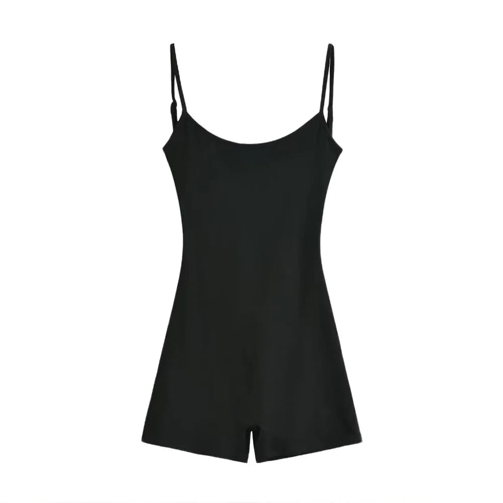 CLYFAN Combinaison courte sexy à dos nu, body sculptant ultra-extensible et ajusté pour le quotidien