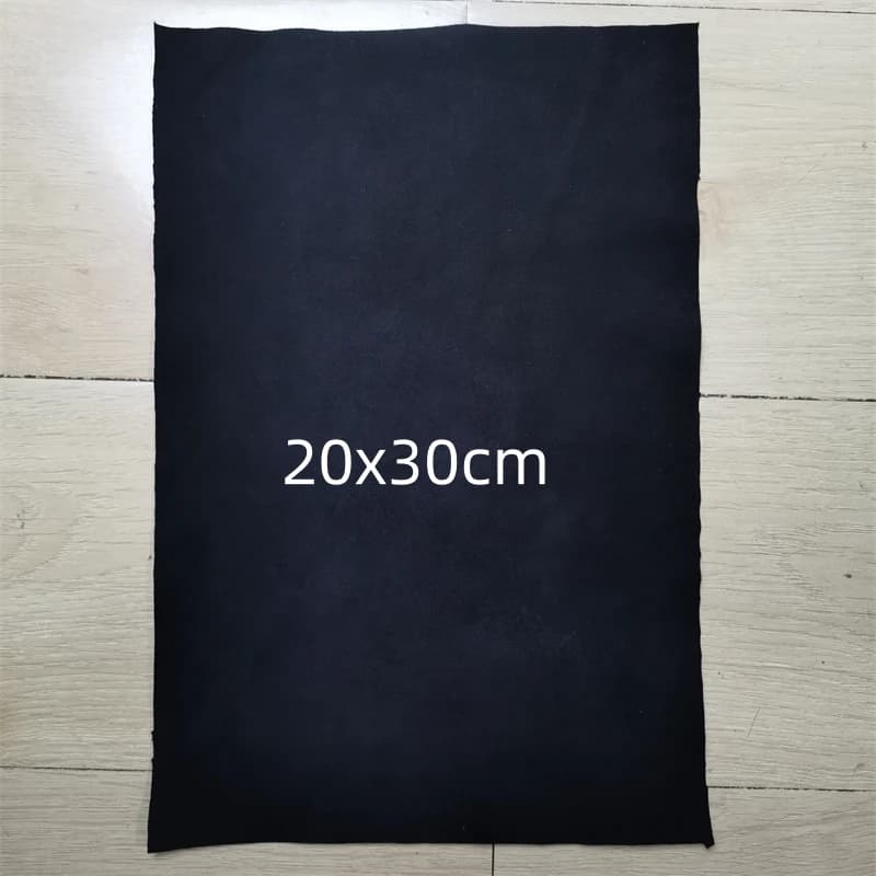 Daim de mouton marron noir, 1mm Tissu en cuir véritable pour vêtements à l'intérieur, cuir supérieur