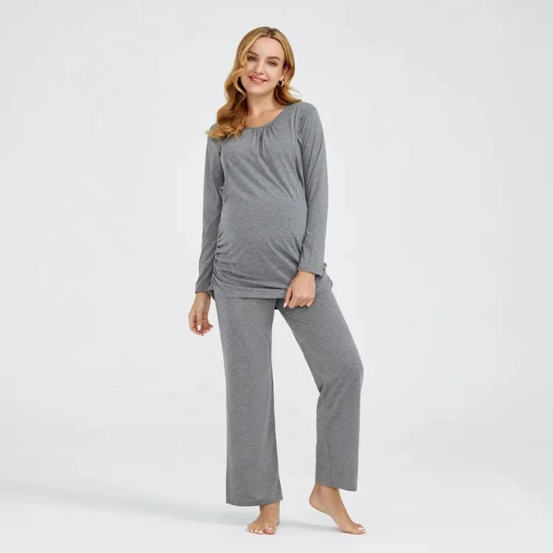 Pyjama à manches longues pour femmes enceintes, ensembles de vêtements de maternité, vêtements d'all