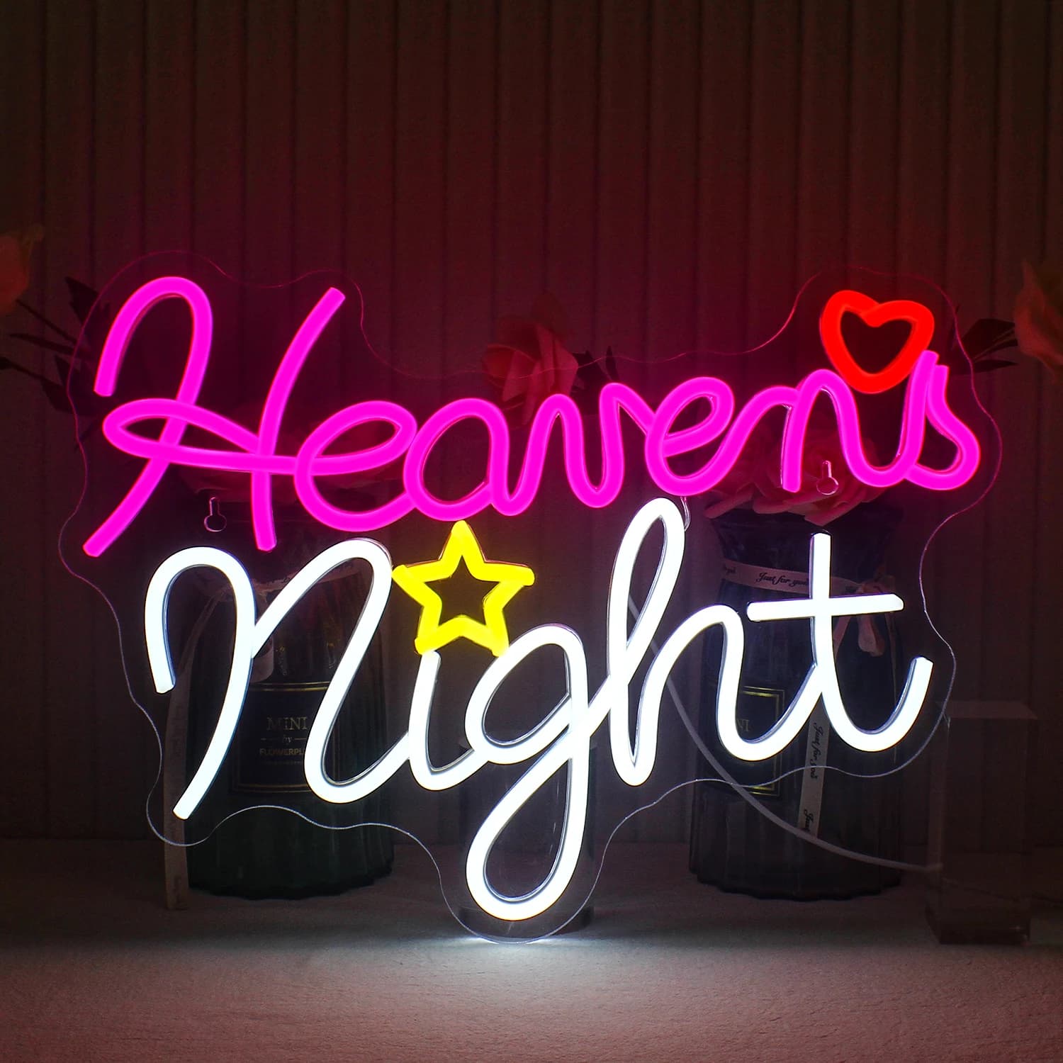Enseigne au néon de nuit céleste pour décoration murale, alimentée par USB, lumineuse, lampe de nuit