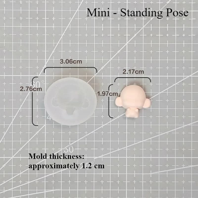 Moule en silicone pour figurines en argile et résine, ultra-léger, pour la création de poupées de de