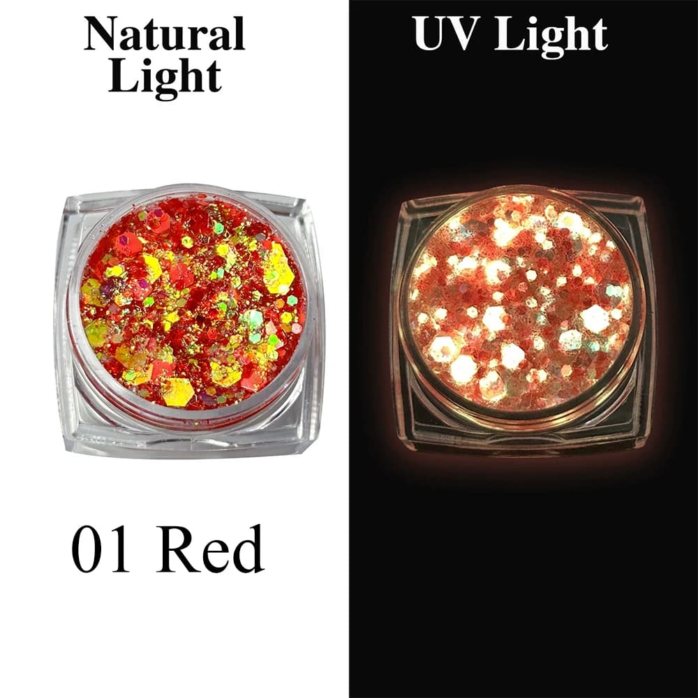 Gel scintillant lumineux pour le visage et le corps, maquillage artistique, brille dans la nuit, imp