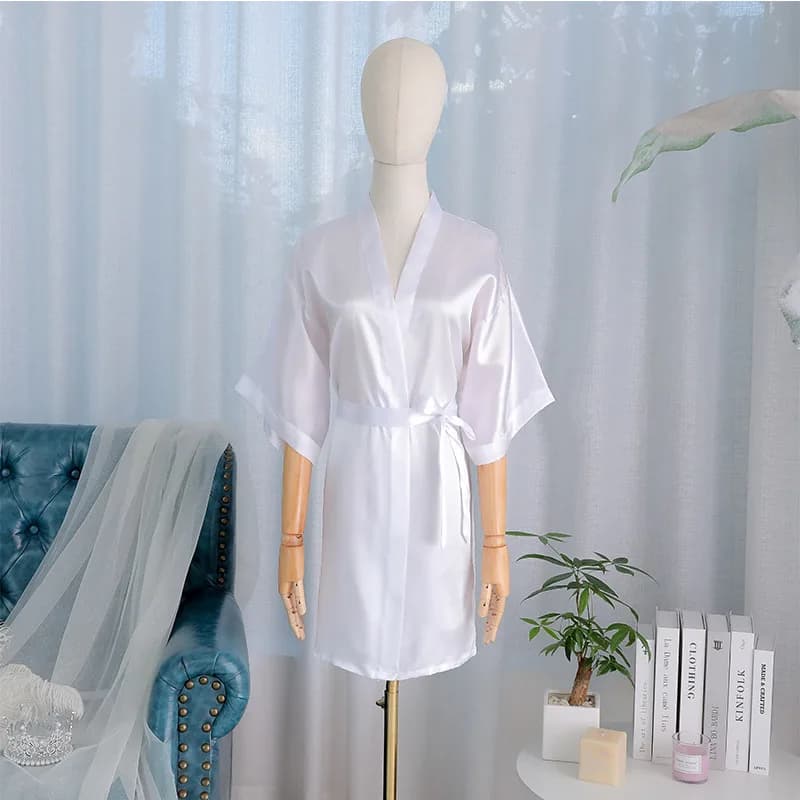 Kimono Robe mariée demoiselle d'honneur mariage peignoir décontracté femmes vêtements de nuit chemis