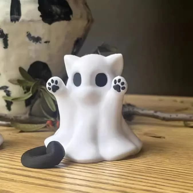 Mini chaton fantôme ornements peur de l'atmosphère de bureau mignonne Halloween sentiment envoyer pe
