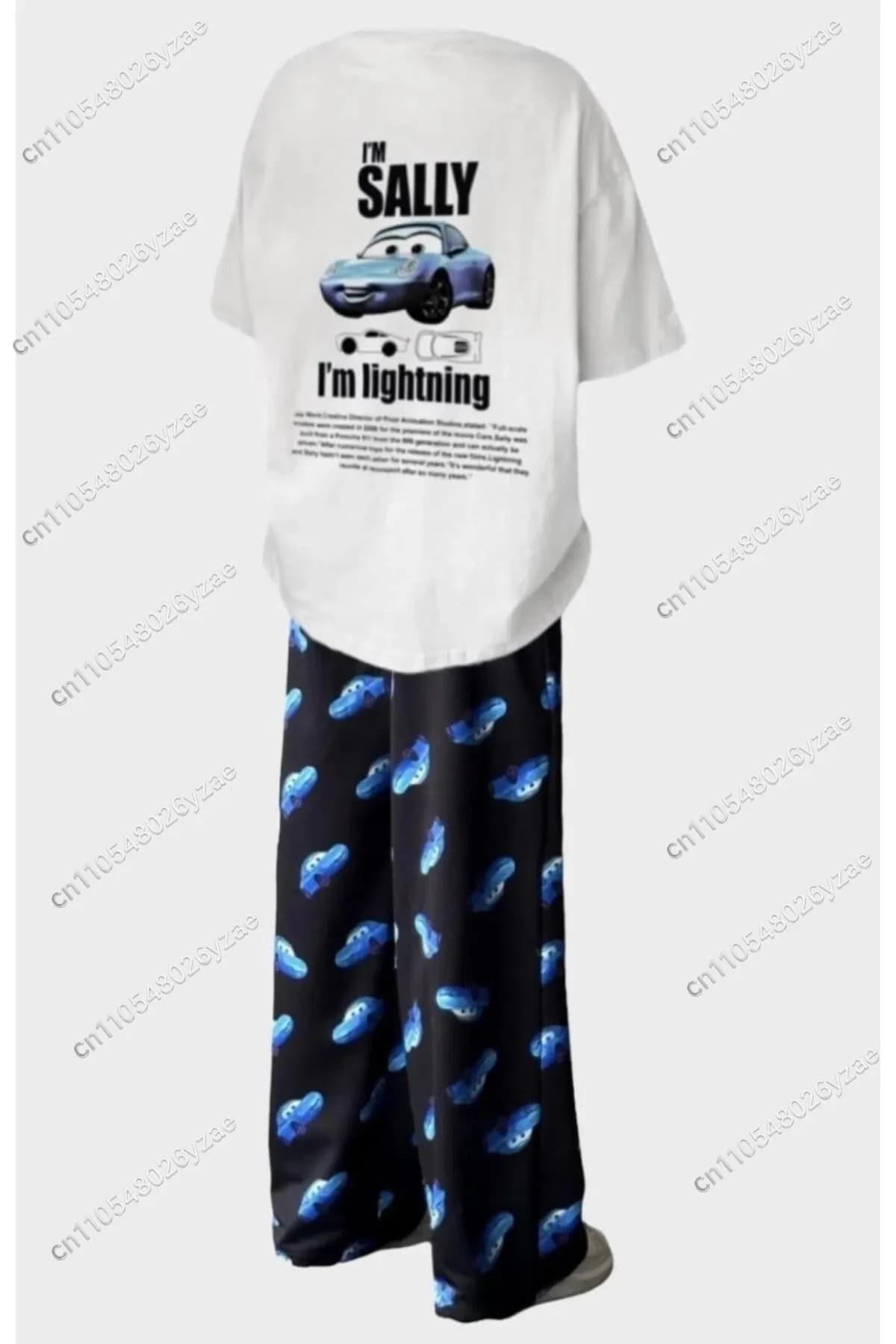 Nouvel ensemble pyjama assorti pour couples McQueen & Sally, collection été 2026 – T-shirt et pantal