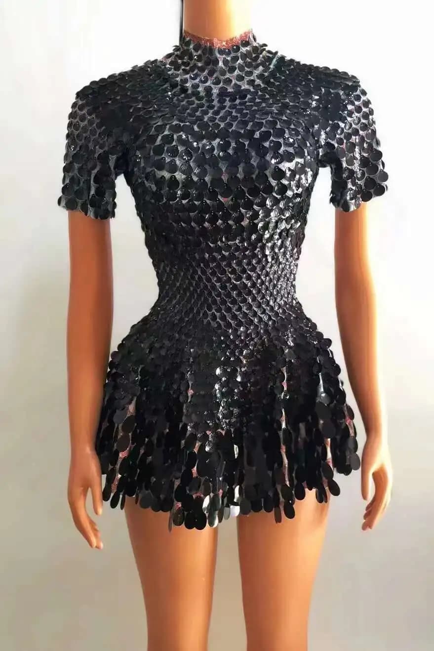 Justaucorps de discothèque Sexy brillant, jolie robe à paillettes, Costume de célébration avec stras