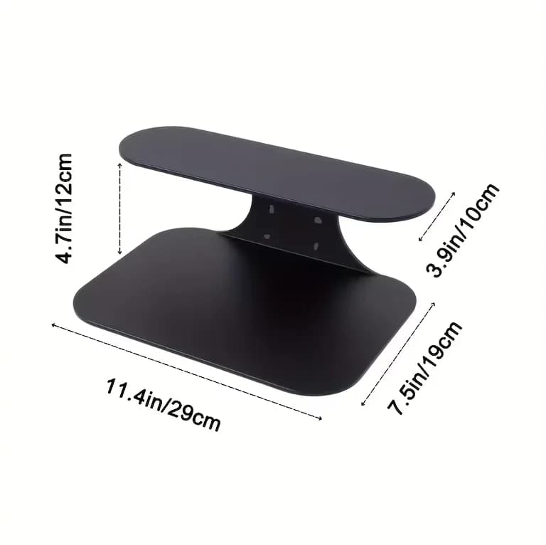 Étagère de chevet flottante à deux niveaux, table d'appoint murale noire facile à installer pour la 