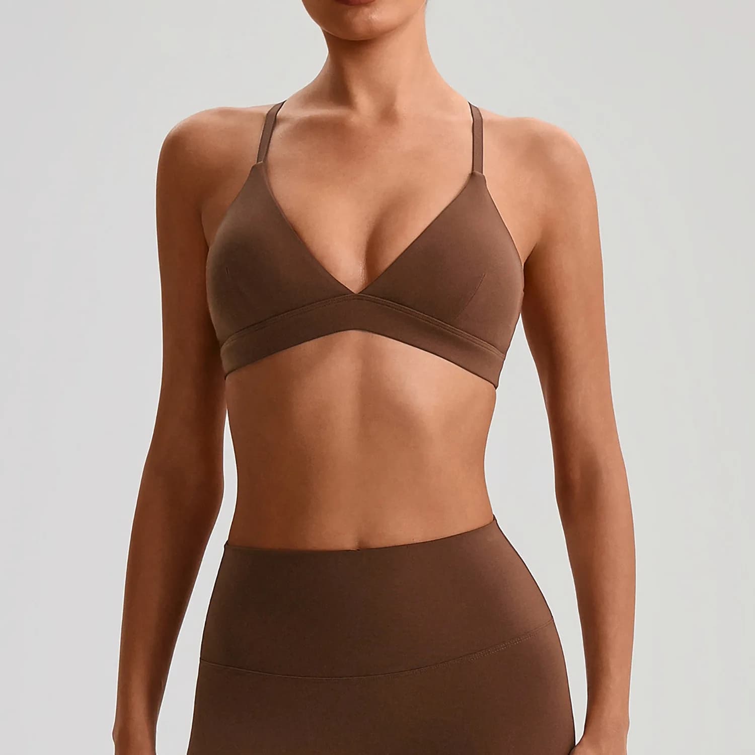 Soutien-gorge de yoga moulant pour femme, camisole dos élégant sans armatures, séchage rapide, vêtem