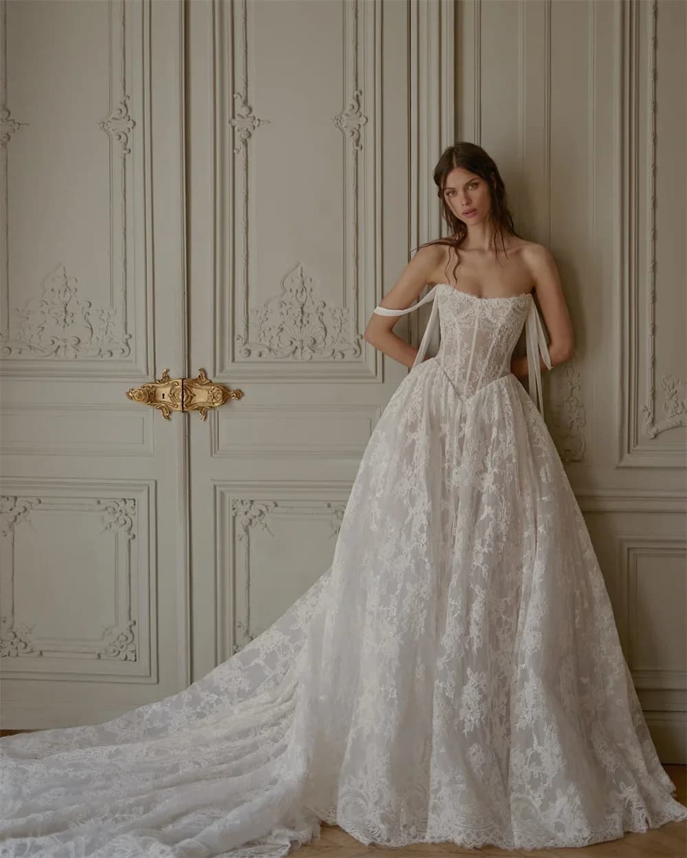 Robe de mariée personnalisée en dentelle, style A-line, dos nu, sexy, robe de mariée, Vestidos De No