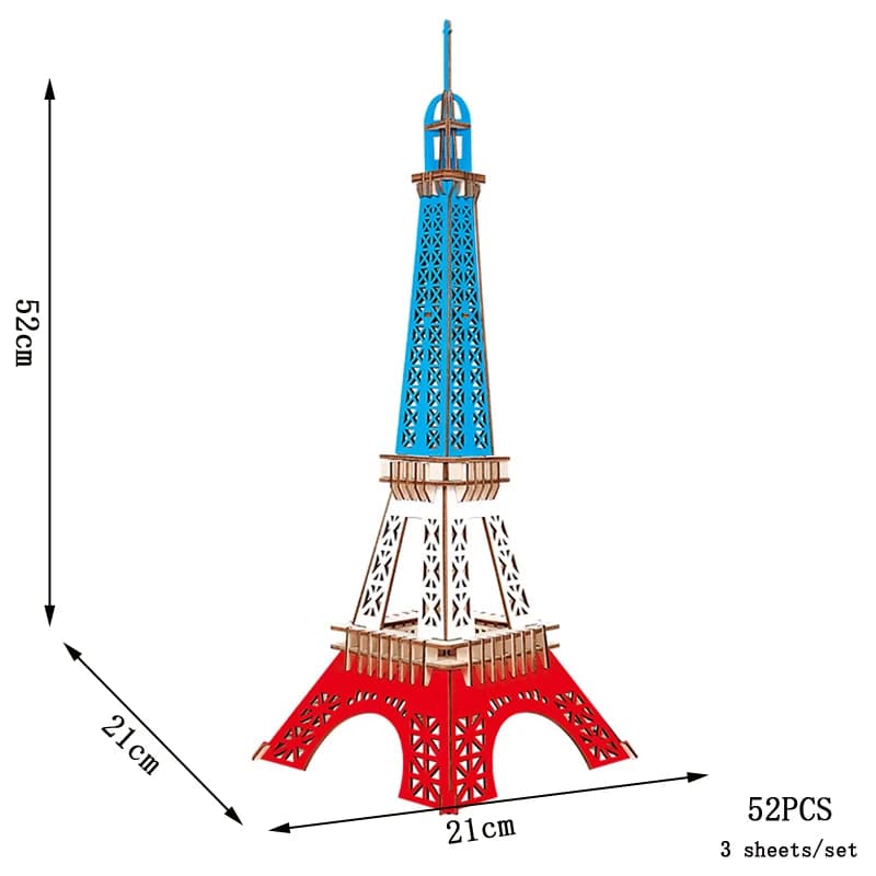 Puzzle 3D en bois, Kits de maison de construction de la cathédrale de Saint Basil, modèle de Villa d