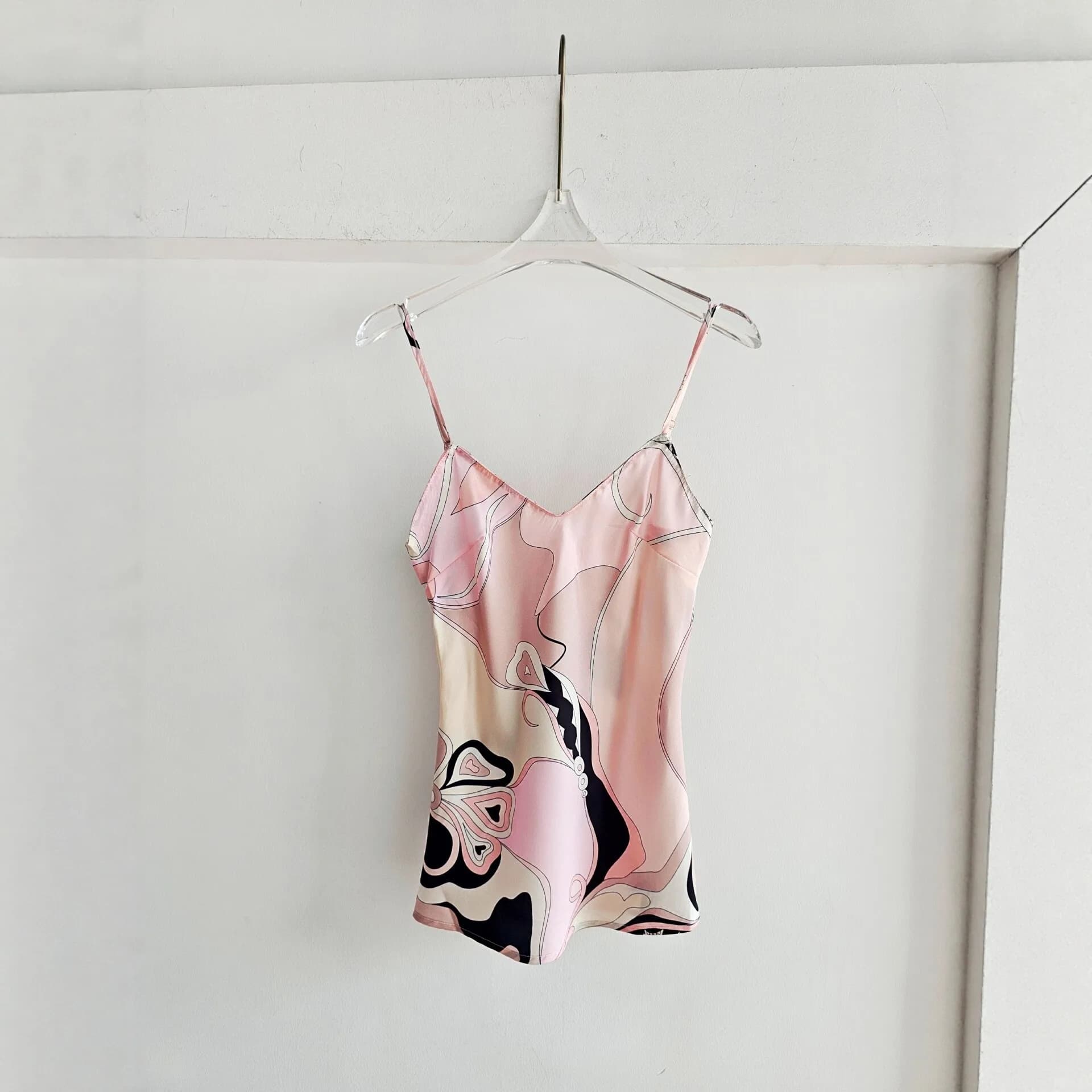 Haut Halter Femme Imprimé Tie-Dye Spirale Style Vacances à la Plage – Gilet Décontracté Court Sans M