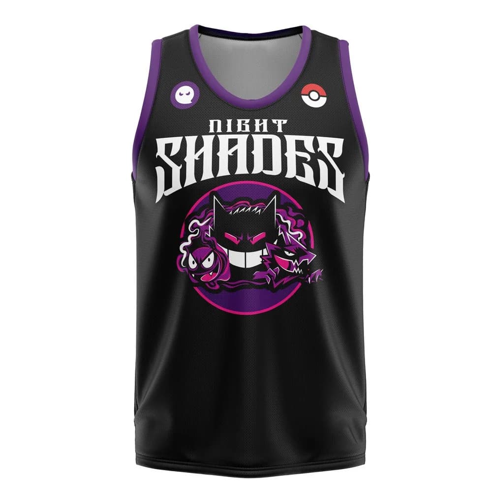 T-shirt de basketball respirant sans manches pour homme, collection été 2026, motif Pokémon Night Sh