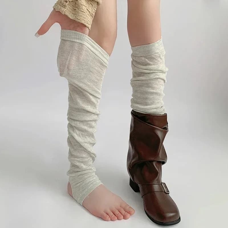 Chaussettes de pied pour salle d'enseignement de nuit, tuyau d'automne pour femmes, chauffe-jambes g
