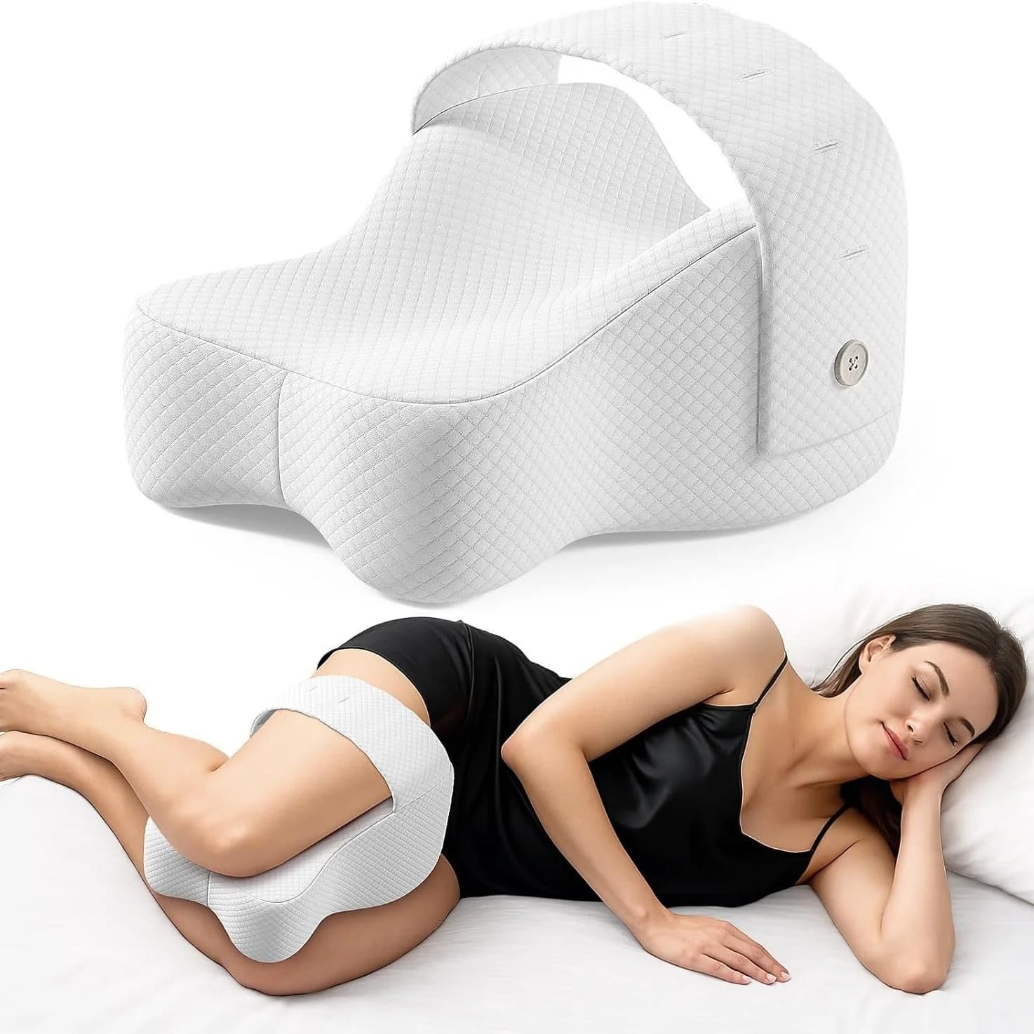 Coussin pour les jambes et les genoux, mousse à mémoire de forme intérieure fixable, coussin pour do