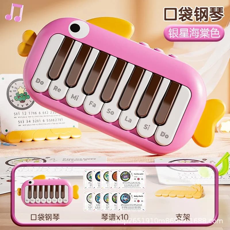 Instruments de musique pour bébé Montessori, musique électronique multifonctionnelle, clavier de Pia