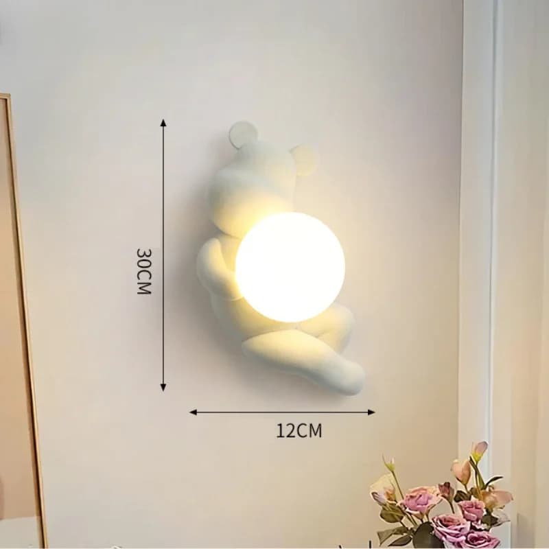 SANDYHA coloré dessin animé ours veilleuse applique Unique amusant éclairage décoratif pour enfants 