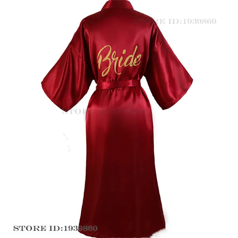 Robe de mariée et de demoiselle d'honneur élégante, longue, style kimono, peignoir, nouvelle collect