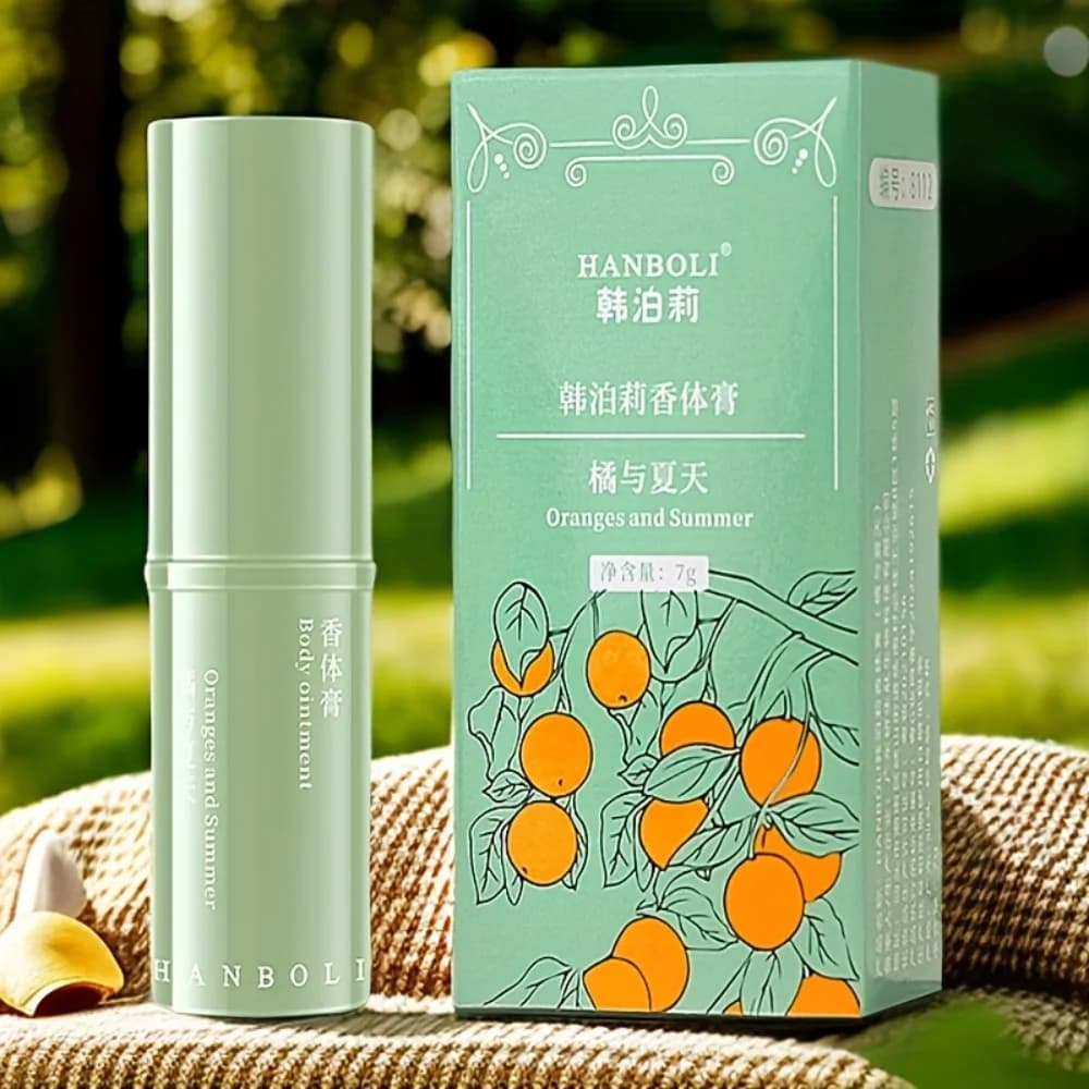 Baume parfumé pour le corps, portable, parfum floral et fruité, frais et élégant, soyeux, longue dur