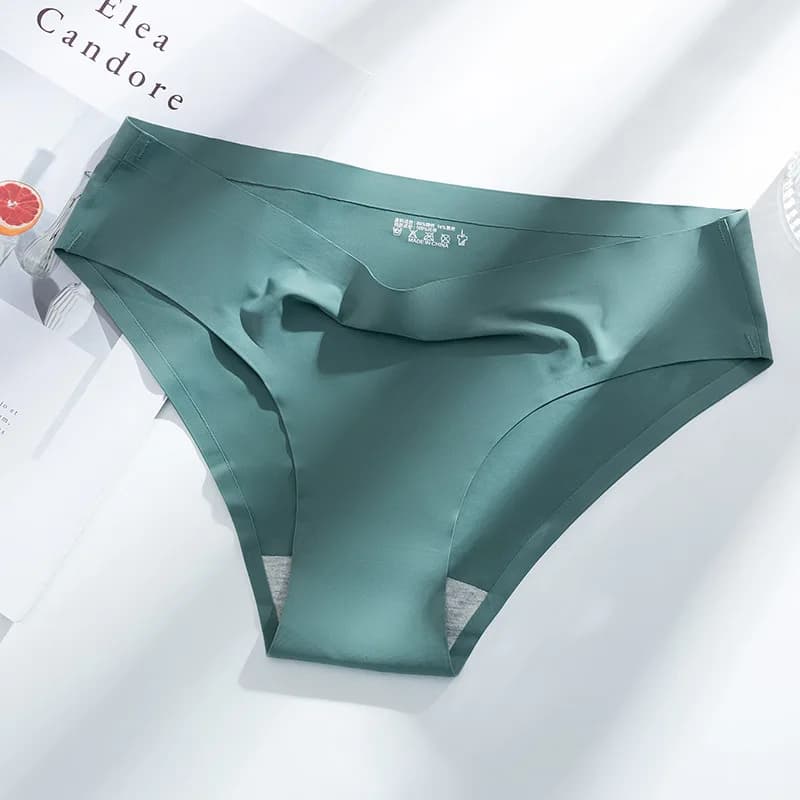 InjWoman-Culottes sans couture pour femmes, sous-vêtements, lingerie, slip, monochromatique, plus ri