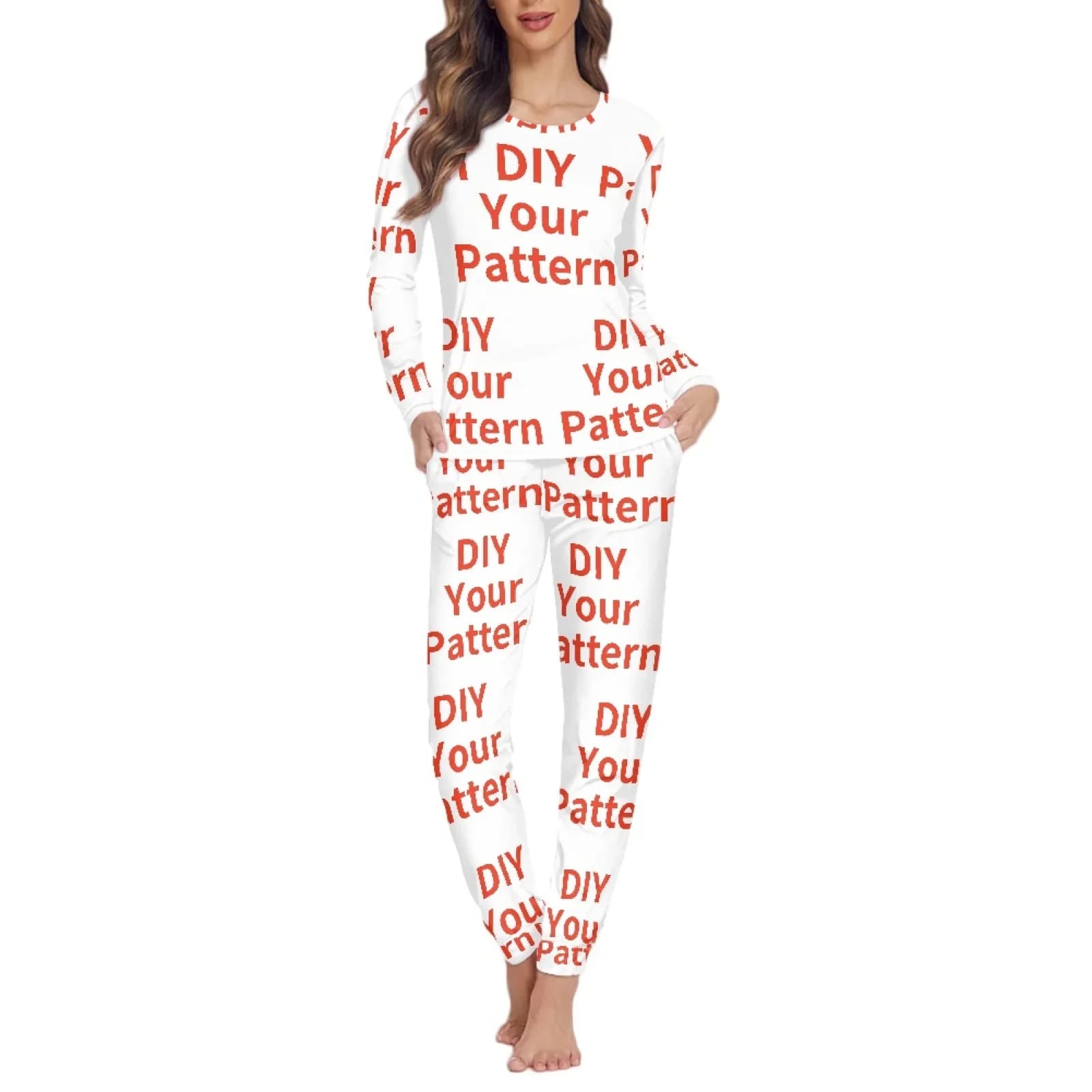 Votre Image personnalisé femmes pyjamas deux pièces ensemble bricolage votre conception 2 pièces/ens
