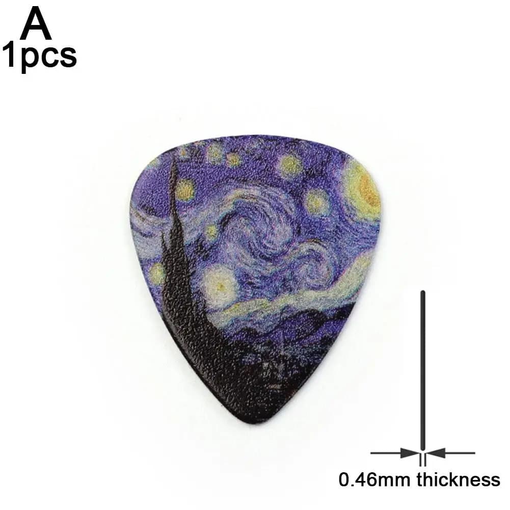 1/3 pièces médiator de guitare la nuit étoilée médiators pour basse électrique acoustique Jazz Mando