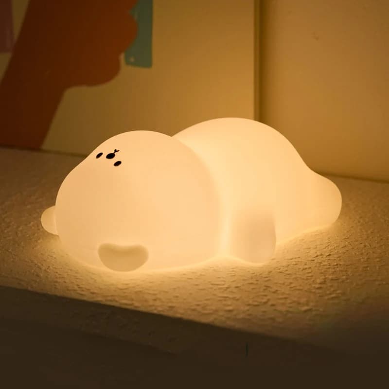 Veilleuse pour enfants 2 luminosité Silicone pépinière veilleuse Portable USB Rechargeable lampe de 