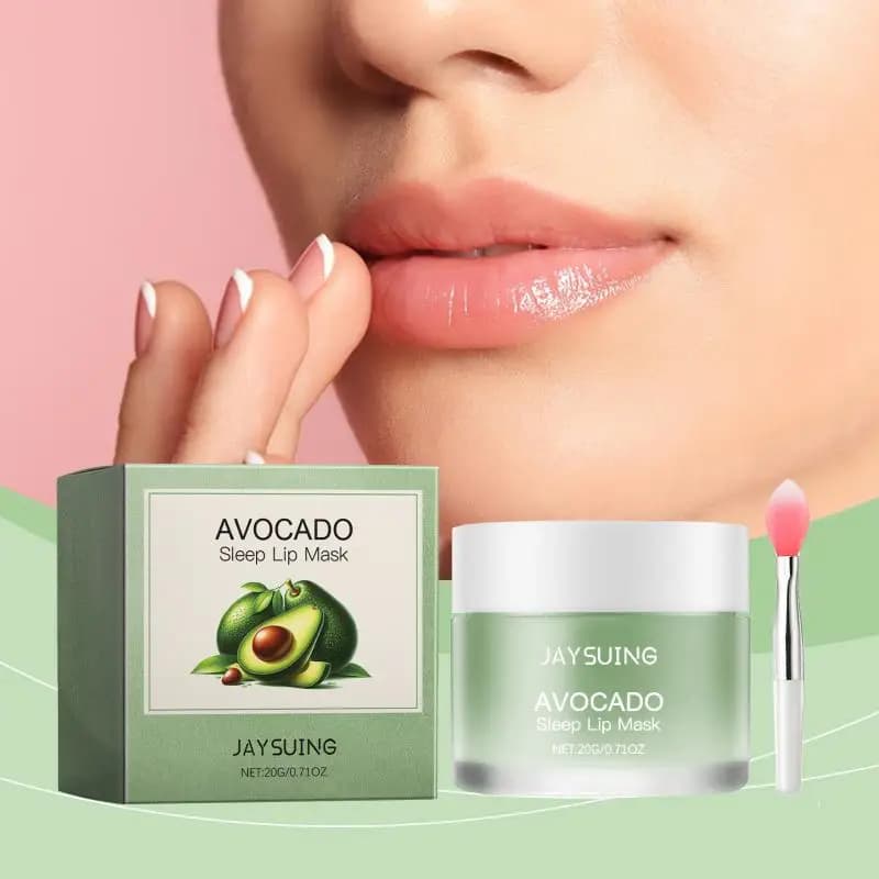 Masque de nuit pour les lèvres à l'avocat, hydratant et nourrissant, traitement de nuit pour les lèv