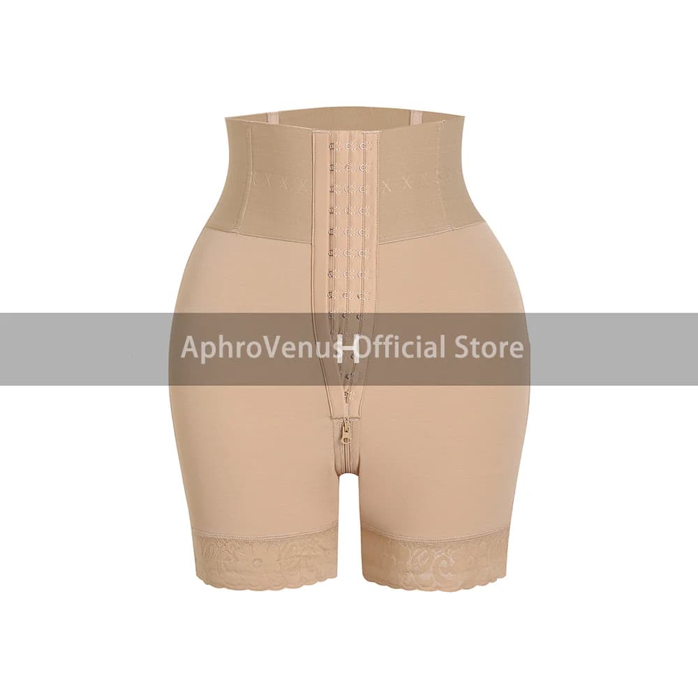Fajas-Culotte amincissante taille haute avec crochets pour femme, gaine saillante, lève-fesses, sous