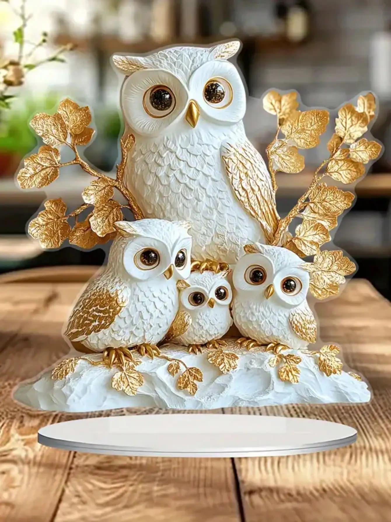 Statue de hibou sur le thème de l'anime, décoration de bureau festive, cadeau de vacances à collecti