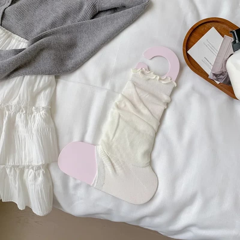 Jambières fines d'été, couvre-pieds, chaussettes à volants, Style Ballet, bas doux pour filles, JK L