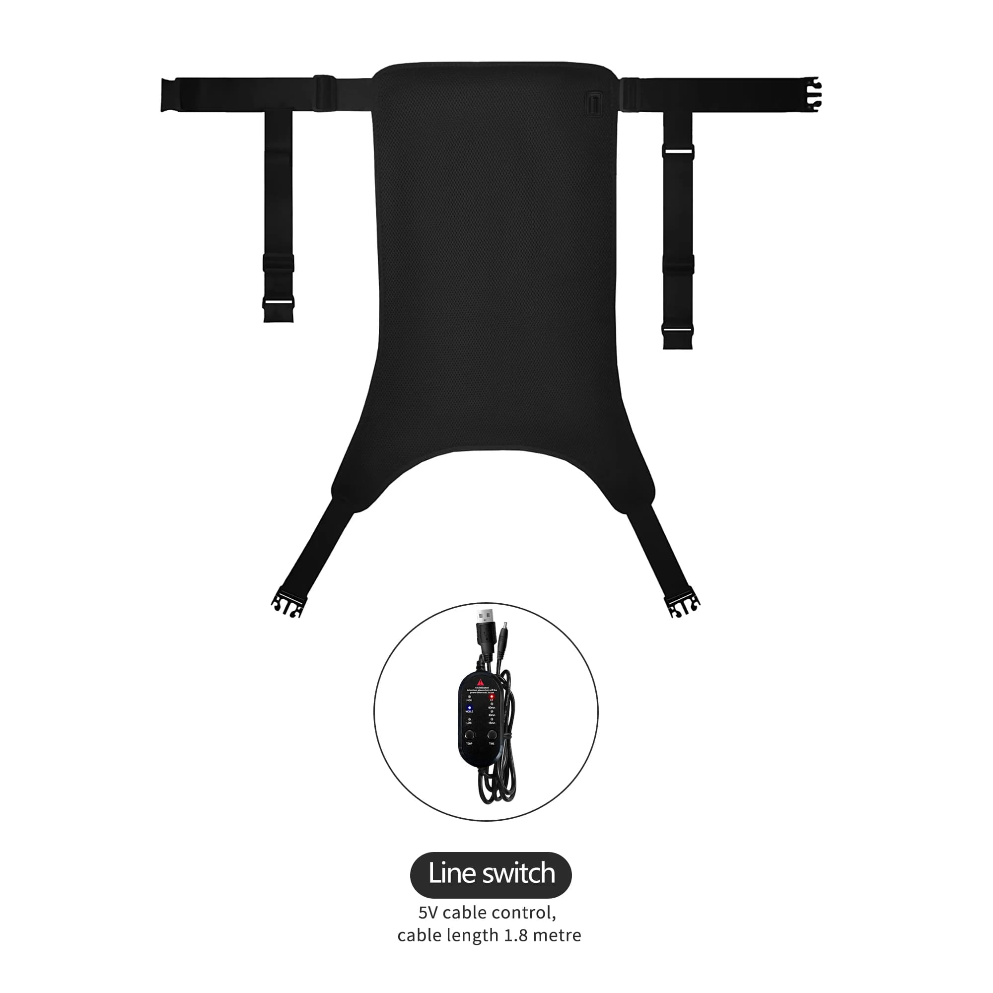 Gilet chauffant massant électrique pour le dos – Coussin chauffant enveloppant pour le corps – Soula
