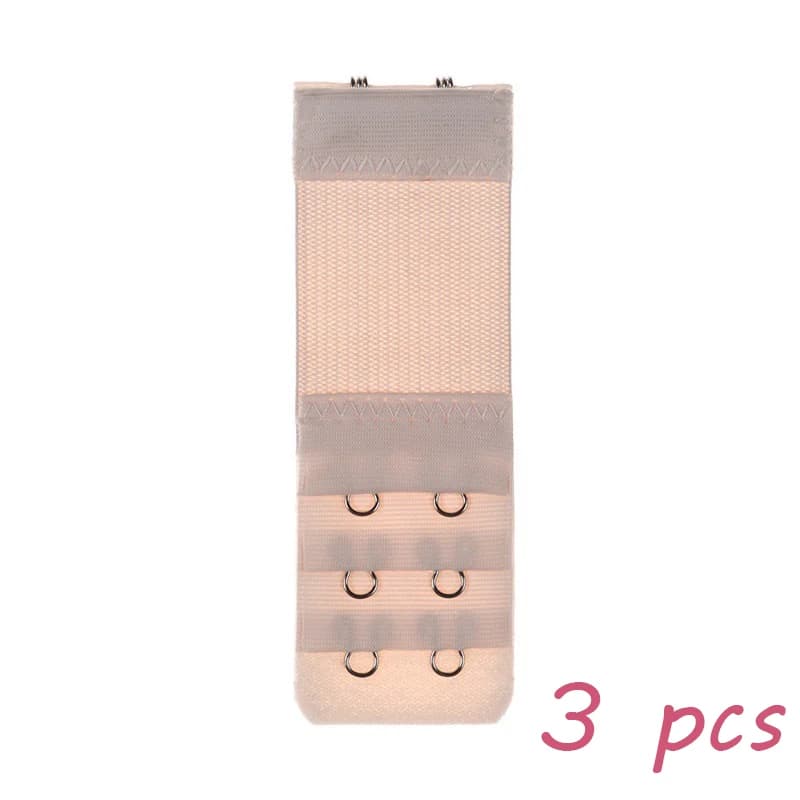 Extension de soutien-gorge élastique à 2/3 crochets pour femmes, 3 pièces, sangle d'extension, Clip 