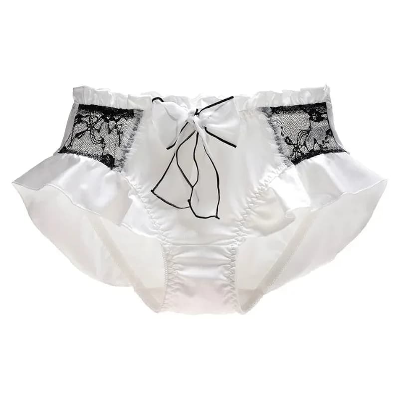 Culottes pour femmes en soie de lait, douces, mignonnes et adorables, style Lolita, avec dentelle, v